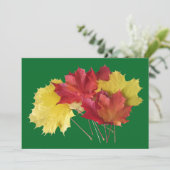 Maple Leaves Feestdagenkaart (Staand voorkant)