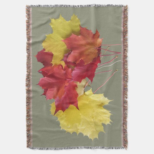 Maple Leaves Gooi Deken (Voorkant Verticaal)