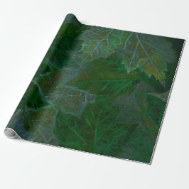 Maple Leaves Green Neon Summer Cadeaupapier