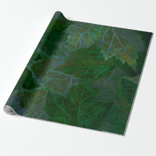 Maple Leaves Green Neon Summer Cadeaupapier