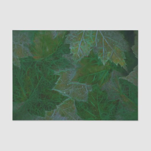 Maple Leaves Green Neon Summer Tissuepapier (Voorkant)