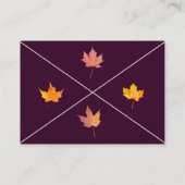 Maple Leaves Herfst Baby shower Luier Raffle Informatiekaartje (Achterkant)