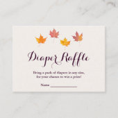 Maple Leaves Herfst Baby shower Luier Raffle Informatiekaartje (Voorkant)
