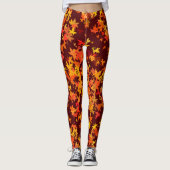 Maple Leaves in Bright Fall Colors Leggings (Voorkant)