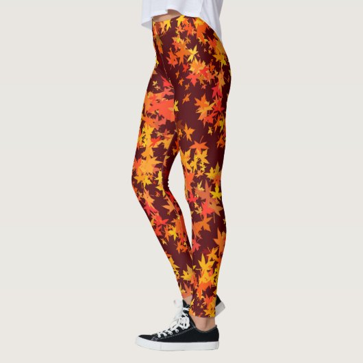 Maple Leaves in Bright Fall Colors Leggings (Links)