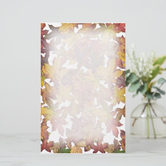 Maple Leaves in Herfst Briefpapier (Staand voorkant)
