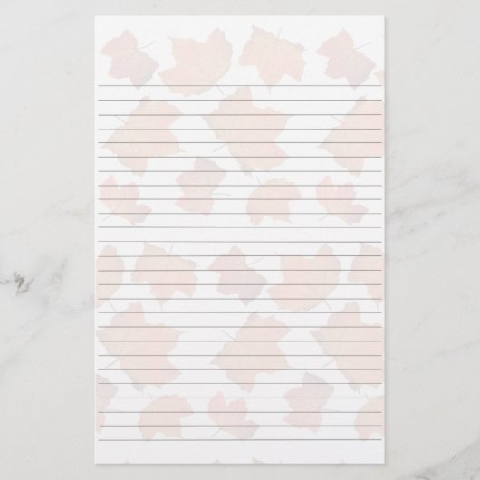 Maple Leaves Lined Writing Paper  Briefpapier (Voorkant)