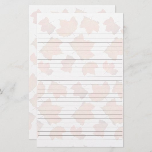 Maple Leaves Lined Writing Paper  Briefpapier (Voorkant / Achterkant)