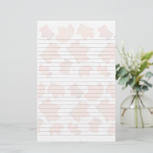 Maple Leaves Lined Writing Paper  Briefpapier (Staand voorkant)