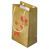 Maple Leaves Maple Syrup Bag Klein Cadeauzakje (Achterkant Gekanteld)