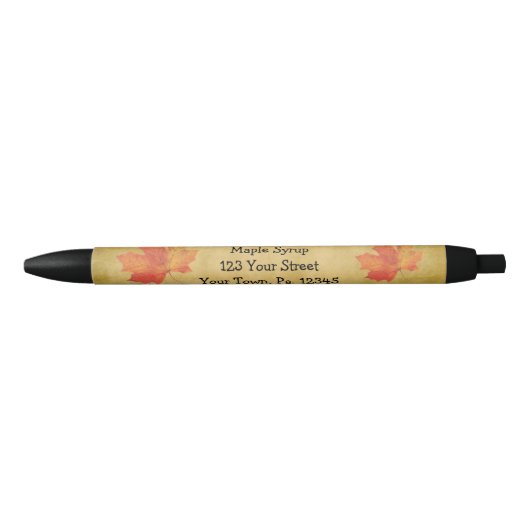 Maple Leaves Maple Syrup Business Custom Pen (Voorkant)