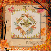 Maple Leaves Monogram & Datum Keepsake Ornament