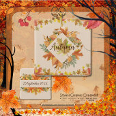 Maple Leaves Monogram & Datum Keepsake Ornament