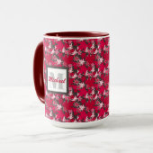 Maple Leaves on a Charcoal Background Mok (Voorkant links)