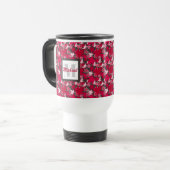 Maple Leaves on a Charcoal Background Travel Mug Reisbeker (Voorkant links)
