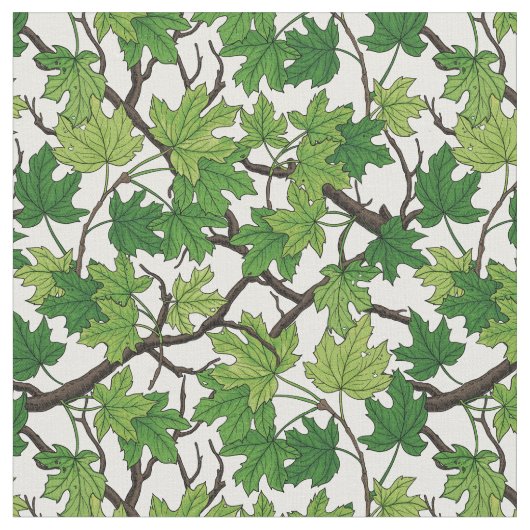 Maple leaves on white stof (Close Up)