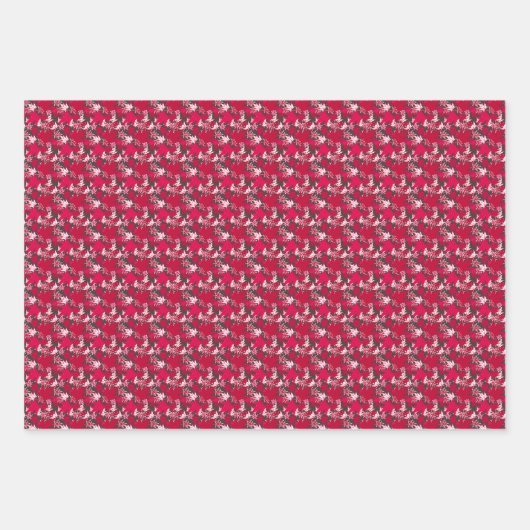 Maple Leaves op een Koolse achtergrond Inpakpapier Vel (Voorkant 3)