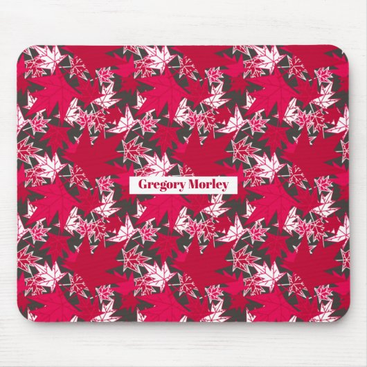 Maple Leaves op een Koolse achtergrond Muismat (Voorkant)