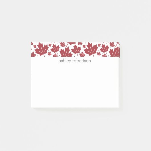 Maple Leaves Personalized Post-it® Notes (Voorkant)