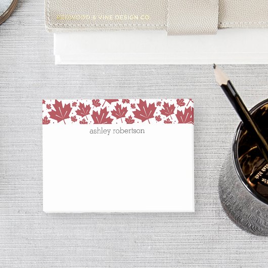 Maple Leaves Personalized Post-it® Notes