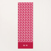 Maple Leaves-Red op een roze achtergrond Yogamat (Achterkant)