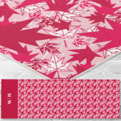 Maple Leaves-Red op een roze achtergrond Yogamat