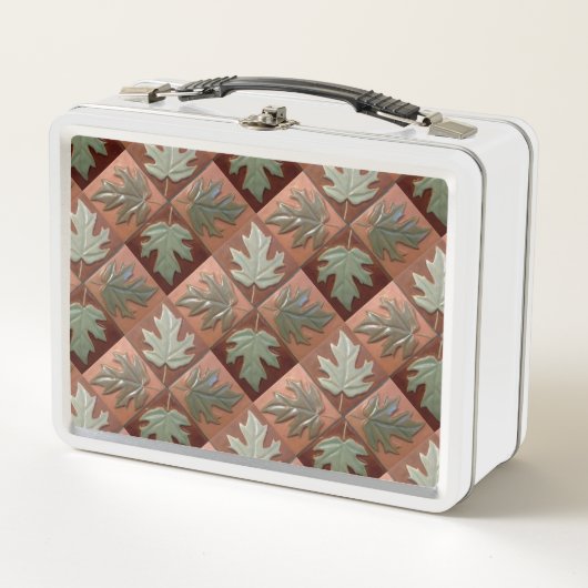 Maple Leaves Tegel Print Lunch Box (Voorkant)