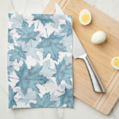 Maple Leaves. Waterverf patroon Theedoek (Quarter Fold)