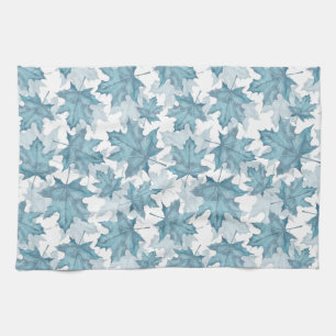 Maple Leaves. Waterverf patroon Theedoek