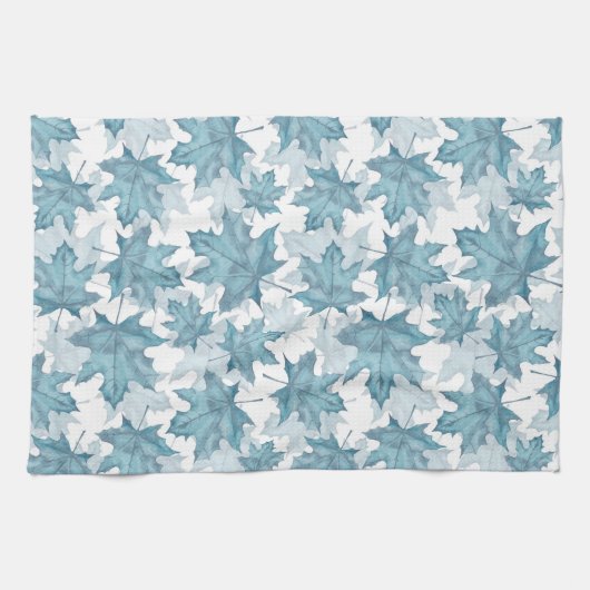 Maple Leaves. Waterverf patroon Theedoek (Horizontaal)