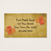 Maple lekt Label voor het ophangen van een spuit Visitekaartje (Achterkant)