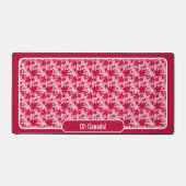 Maple lekt op een roze achtergrond bureaumat (Voorkant)