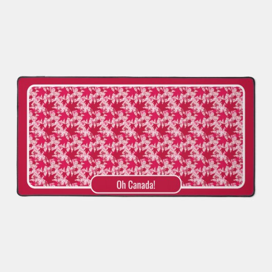 Maple lekt op een roze achtergrond bureaumat (Voorkant)