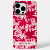 Maple lekt op een roze achtergrond Case-Mate iPhone case (Achterkant)