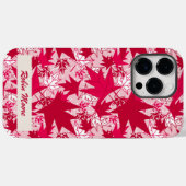 Maple lekt op een roze achtergrond Case-Mate iPhone case (Achterkant (horizontaal))