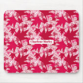 Maple lekt op een roze achtergrond muismat (Voorkant)