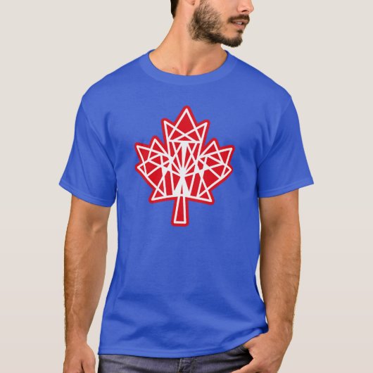 MAPLE MADE WITH TRIANGLES CANADA FLAG BY MASANSER T-SHIRT (Voorkant)