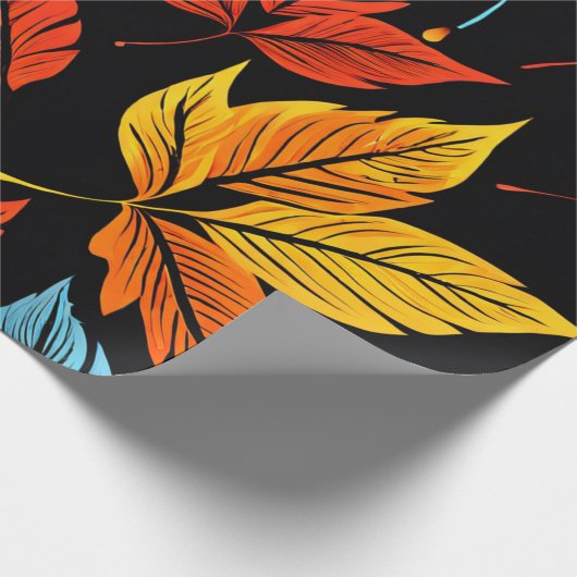 Maple Magic: Autumn Leaf Design Cadeaupapier (Hoek)