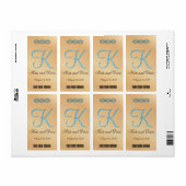 Maple Monogram Tan Brown Etiket (Full Sheet)