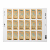 Maple Monogram Tan Brown Etiket (Full Sheet)