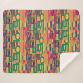 Maple Noir: zwarte kleur stijl Mode" Sherpa Deken (Voorkant (horizontaal))