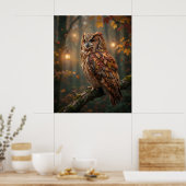 Maple Owl Autumn Glow Poster (Keuken)