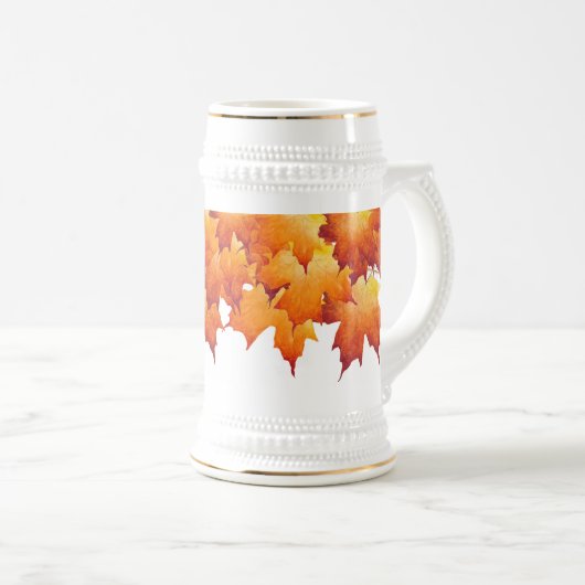 Maple Paar op een Stein Bierpul (Voorkant rechts)