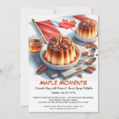 Maple & Pecan Pie Waterverf Ontwerp | Canada Day Kaart (Voorkant)