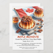 Maple & Pecan Pie Waterverf Ontwerp | Canada Day Kaart (Voorkant / Achterkant)