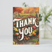 Maple Pumpkin Autumn Herfst Bedankkaart (Staand voorkant)