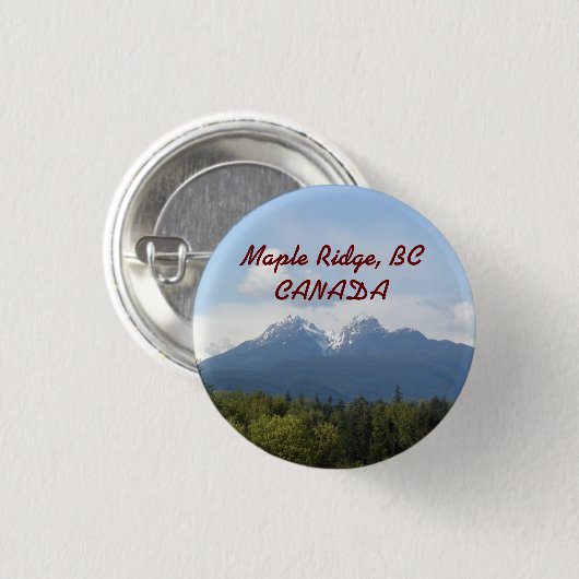 Maple Ridge, BC, CANADA Souvenir Button (Voorkant /achterkant)