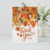 Maple Rustic Autumn Herfst Bedankkaart (Staand voorkant)