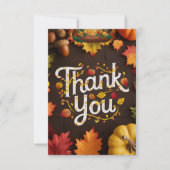 Maple Rustic Autumn Herfst Bedankkaart (Voorkant)