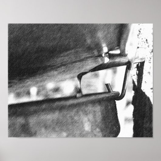 Maple Sap Bucket Black Pencil Poster (Voorkant)